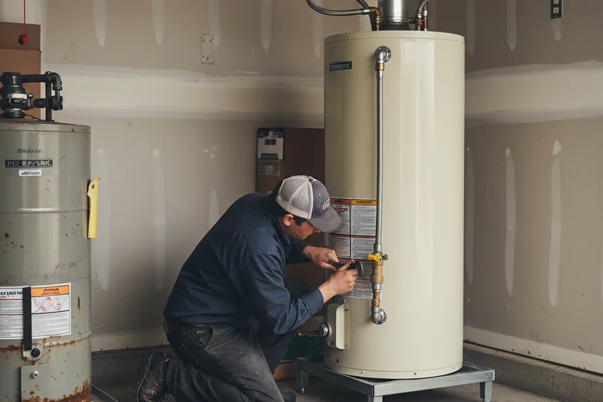 Water heater and shutoff valve replacement in Beatty